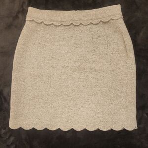 Club Monaco Gray Scalloped Mini Skirt